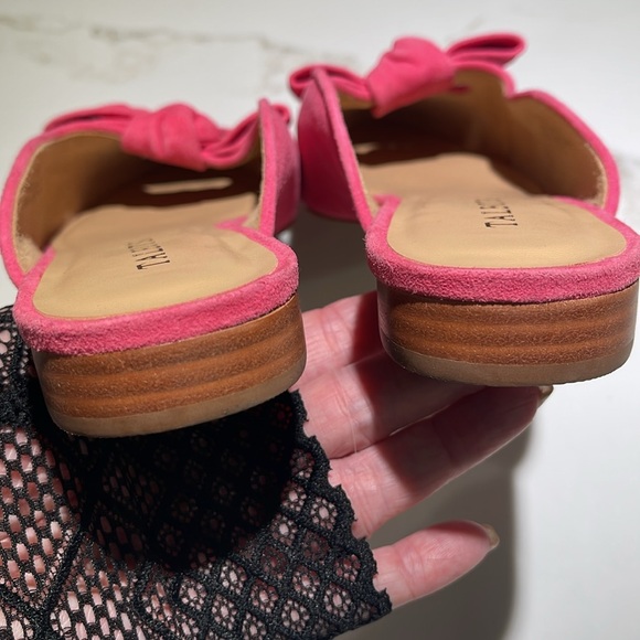 TALBOTS Edison Leather Bow Shoes, Mules/Slides Size 7 1/2 - Picture 8 of 9